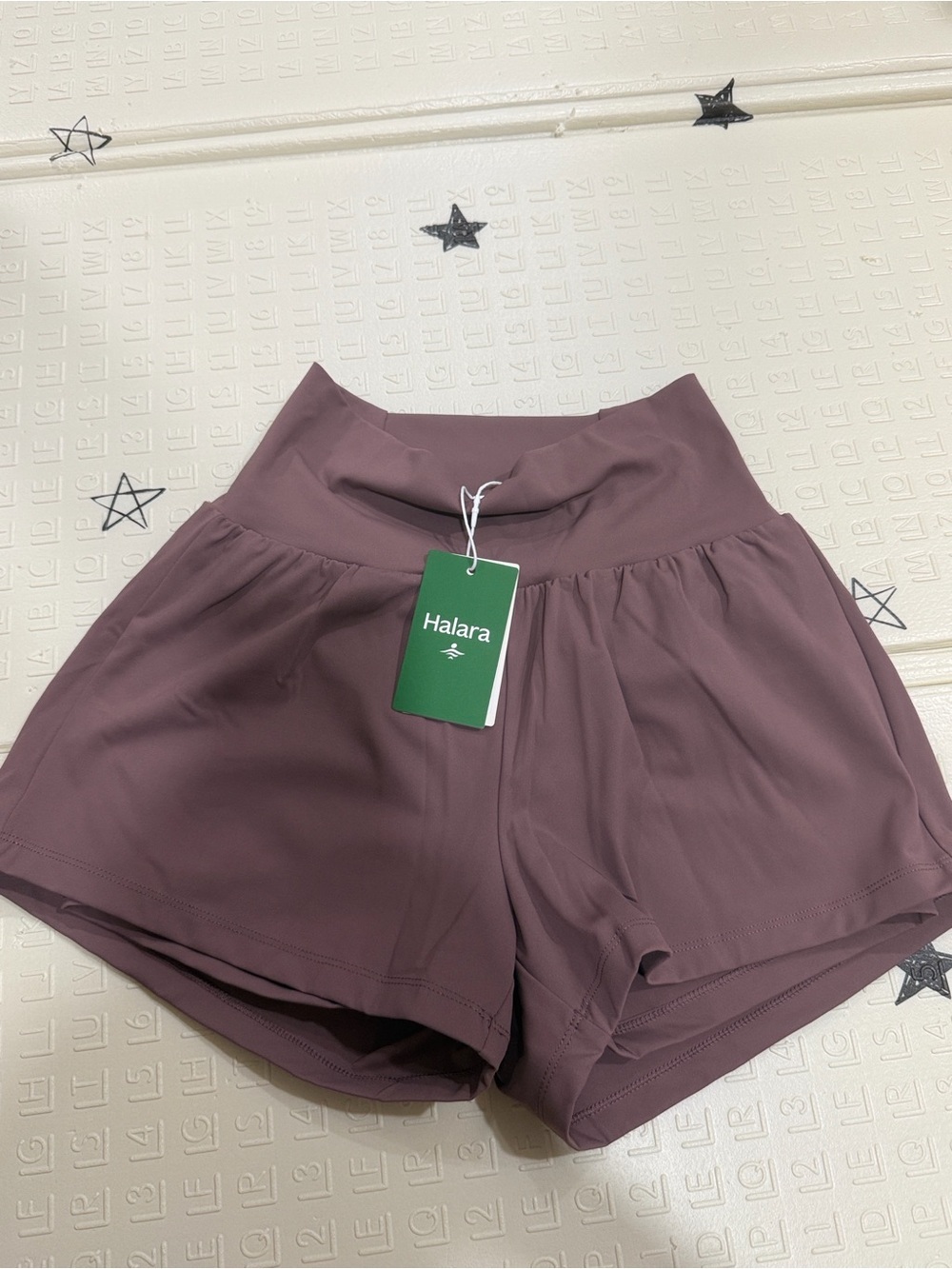 HALARA Women's High-Waist Mauve Athletic Shorts